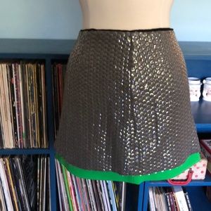 Diane von Furstenberg sequin silk mini skirt